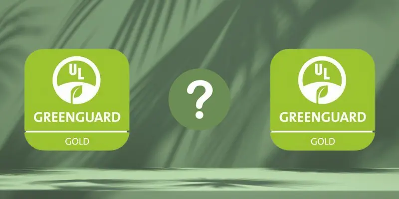 Comparison chart explaining the differences between Greenguard and Greenguard Gold certifications