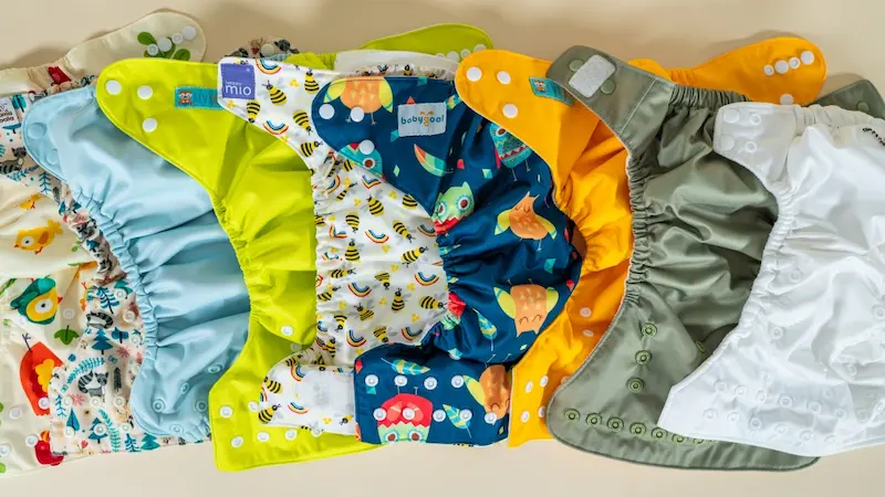 Visual comparison of modern cloth diaper types
